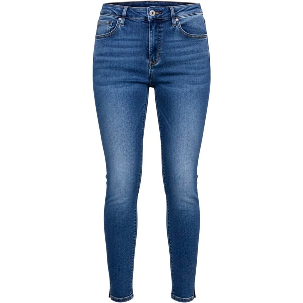 KanCan Skinny Jeans Women Size 26 Medium Wash High Rise Ankle Slit 220126